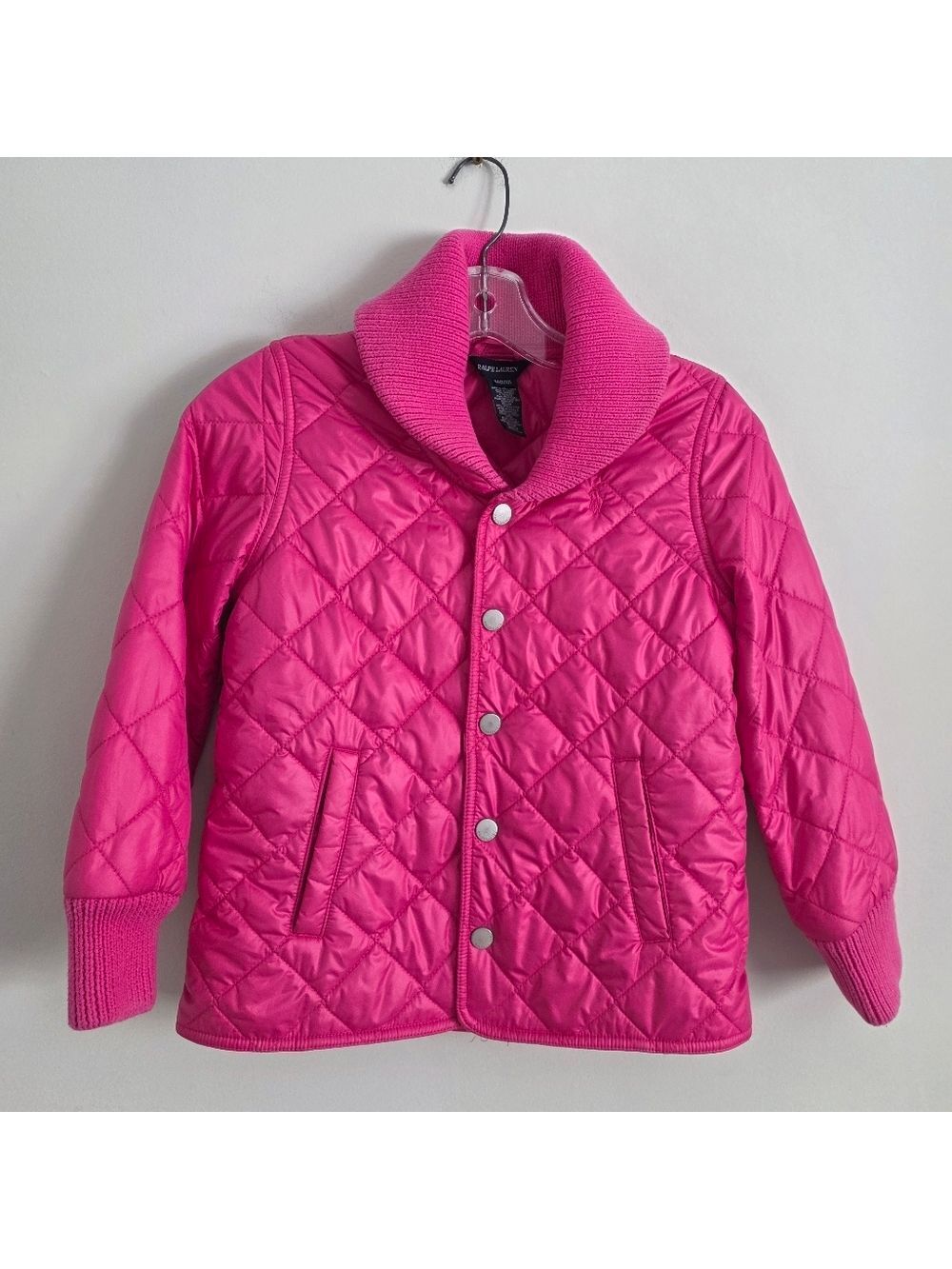 RALPH LAUREN | Quilted Barn Jacket Pink Girls Sz 8 10